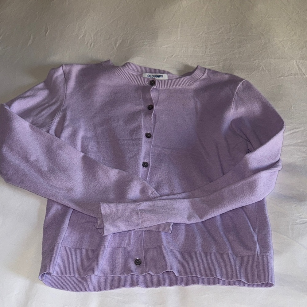 Old Navy Lavender Button-Up Sweater